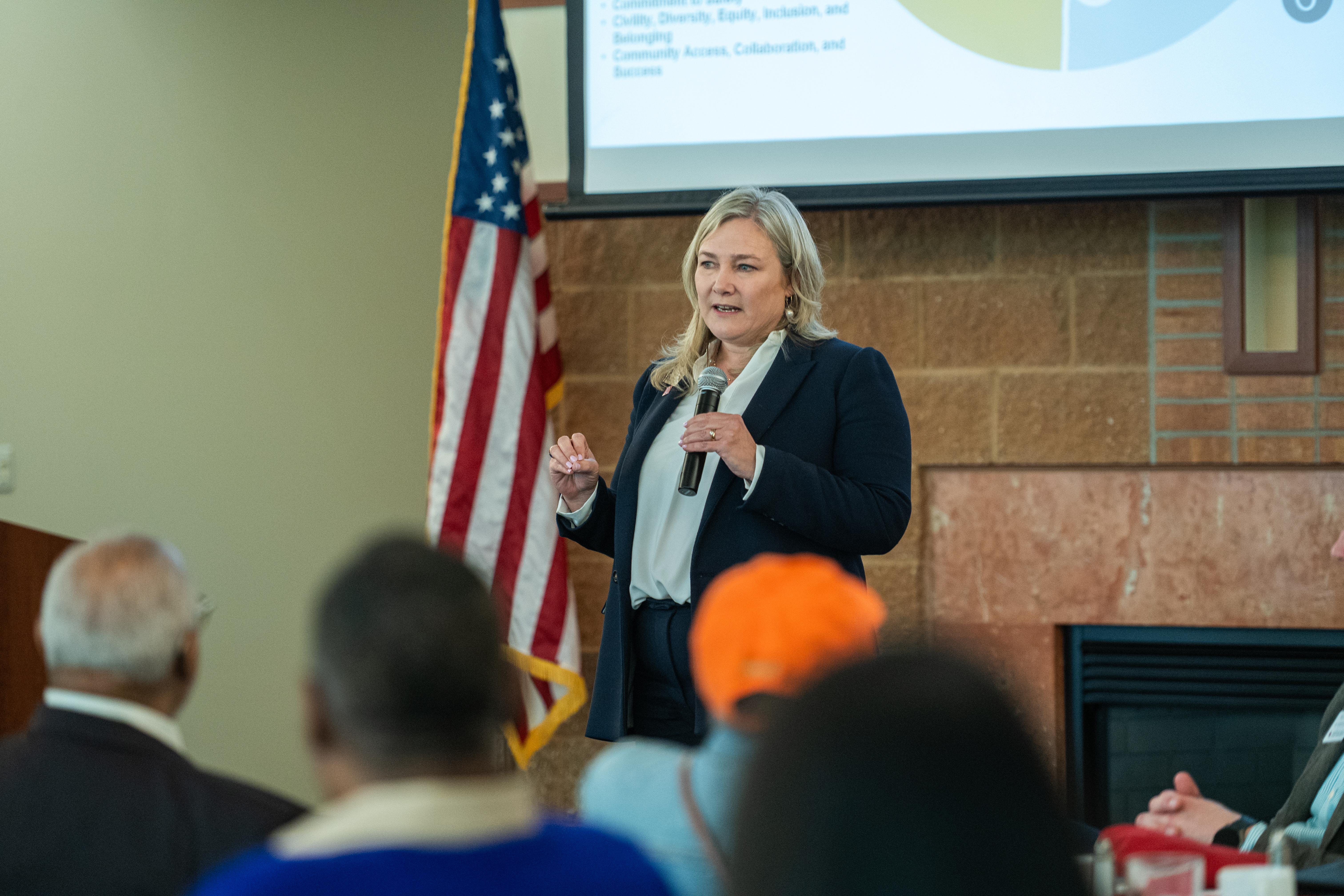 Speaker speaking at the External Diversity Council Luncheon